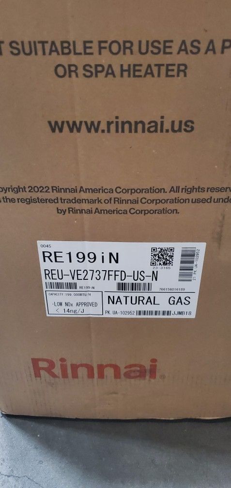 Rinnai RE199iN Tankless Water Heater for Sale in San Diego, CA - OfferUp
