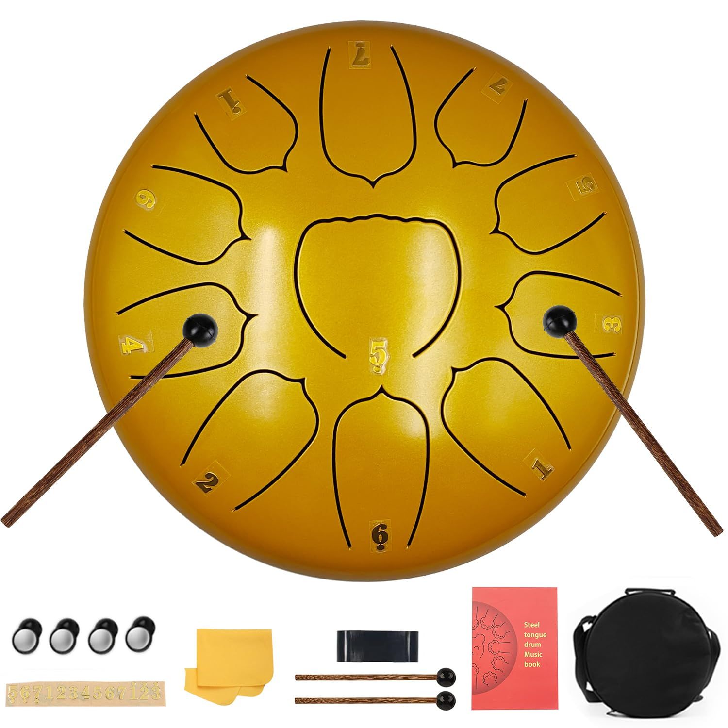 10 inches 11 Notes Steel Tongue Drum Percussion Instrument