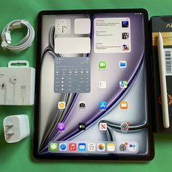 256GB Apple IPad Air 13” (Liquid Retina Display / M2 chip / 2024  model) with Pen, keyboard & Accessories 