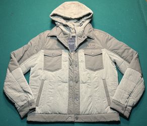 GUESS Michele Padded Trucker Jacket Olive 