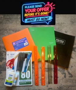 School Supply Bundle – Folders, Rulers, Pens & More