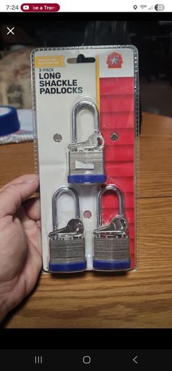Long shackle padlocks