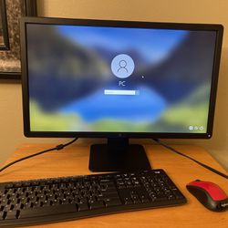 DELL Computer Monitor w Keyboard and Mouse
