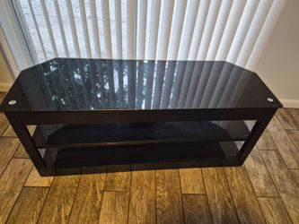 TV Stand black glass