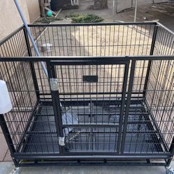 Two Small And One Large Dog Stackable Kennels