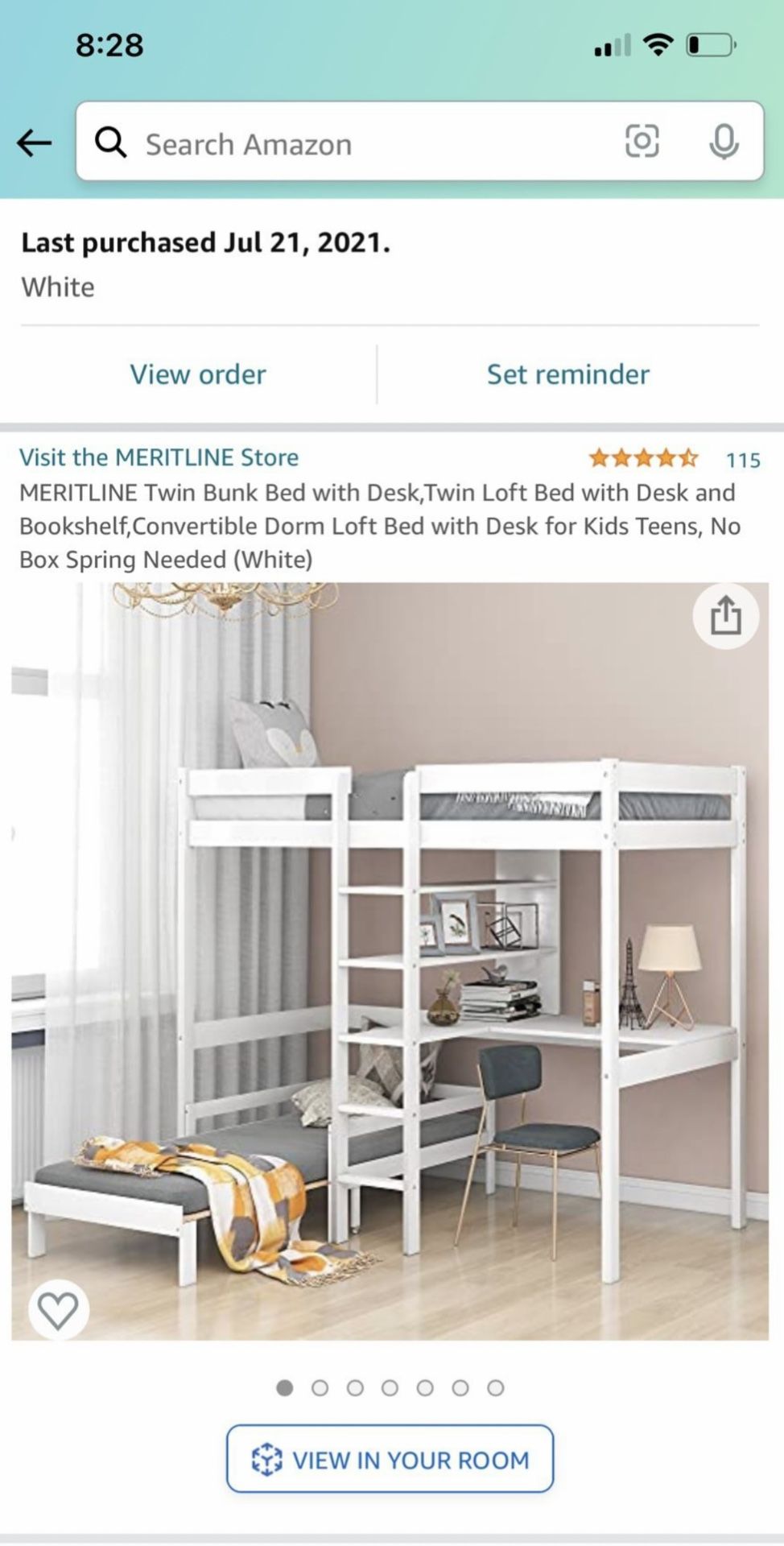 Twin Bunk/Loft Bed With Desk