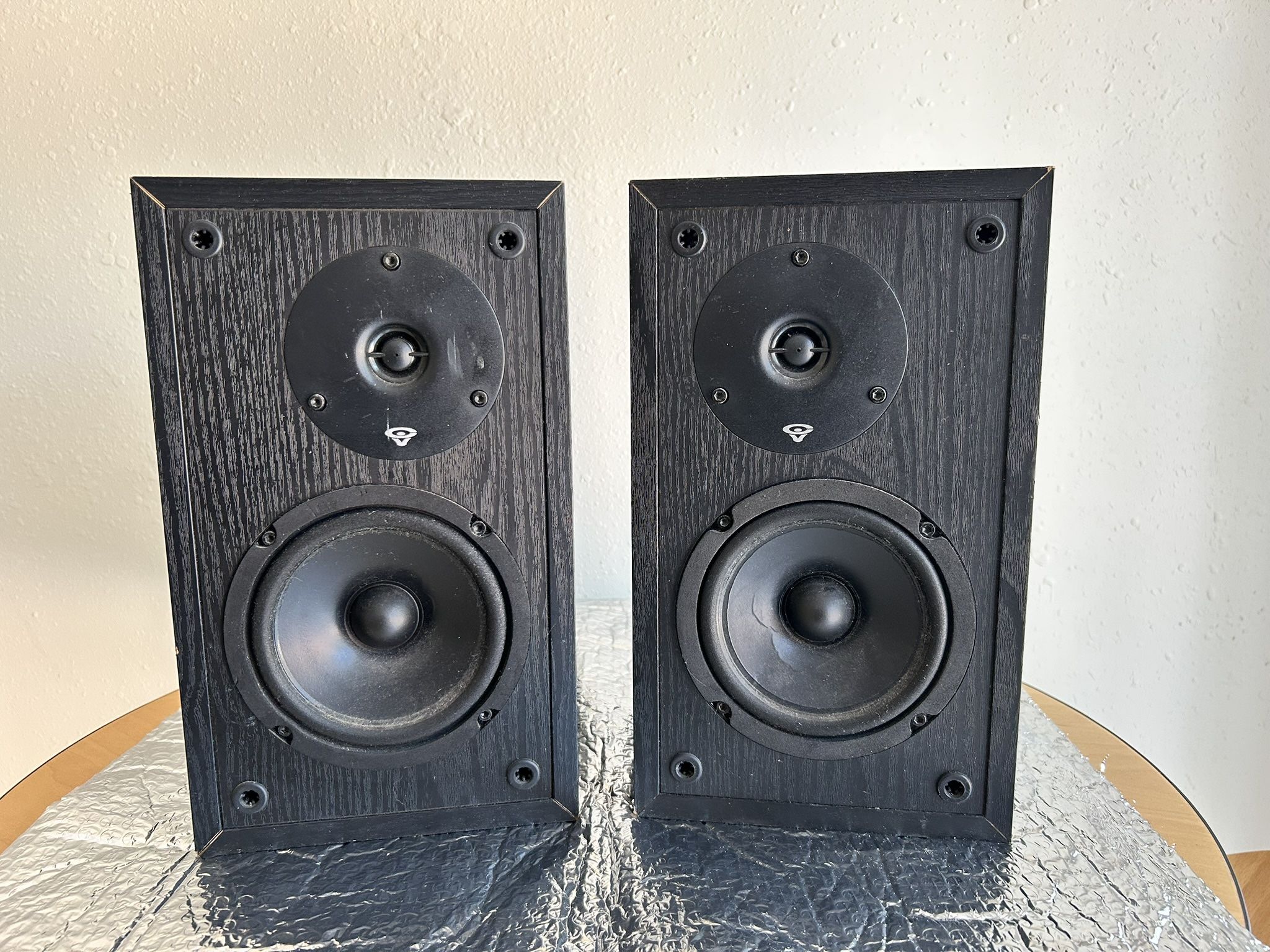 Cerwin Vega LS-5 Bookshelf Speakers Pair 2 Way Ported Black 8 Ohm - Tested