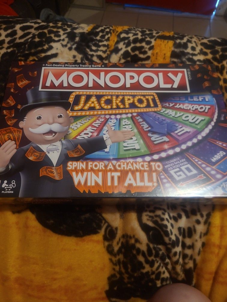 Monopoly Jackpot Board Game BRAND NEW  & NEVER  OPENED!! Still Has The  Plastic Wrapping Around It!!