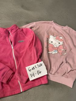 Girls hello kitty pullover & Columbia jacket