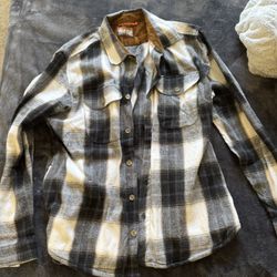 Men Clothing Hurly Flannel Stripes Leather Jacket