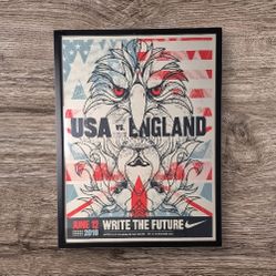 Rare Nike "Write the Future" Poster–USA vs England 2010 W.C – Chicago Six Points