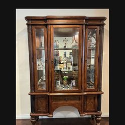 Antique Wood China Cabinet