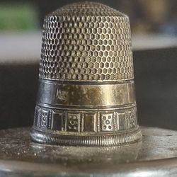 Antique Silver Vintage Thimble Sterling Silver No 12