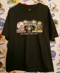 2016 Stanford Cardinals Iowa Hawkeyes Rosebowl NCAA College Football Graphic Tee Shirt