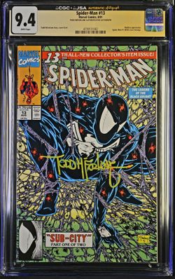 Spider-man #13 🔑 Marvel Comics JSA '91 TODD MCFARLANE FULL SIGNATURE🔥🔥🔥