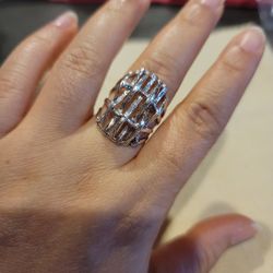 New Ring Italy Sterling Silver 925 Size 8.5