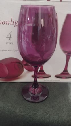 Circleware Moonlight Set of 4 Wine Glasses