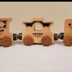 Trump Official 2020 Wooden Toy Train Locomotive Vintage RARE Premium Maple Wood
