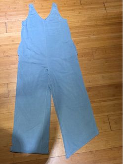 Light Blue Wide-Leg Jumpsuit