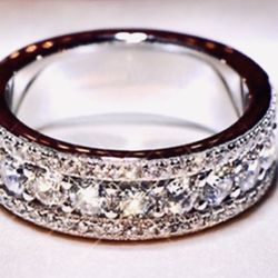 *NEW ARRIVAL* Dazzling CZ Engagement Wedding Band Ring Sizes 6 / 9 *See My Other 600 Items*