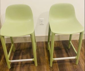 EMECO BROOM Stools by Philippe Stark Sage Green