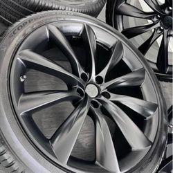 22" TESLA MODEL X WHEELS / RIMS Factory OEM  Staggered Set