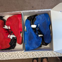 Air Jordan Red N Blu Suede