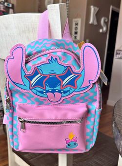 Disney Stitch Mini Backpack Pink Blue NWT