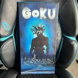 Custom Ultra Instinct Goku Painted Canvas 