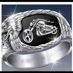  Men's motorcycle ring Brand new, nice heavy ring, alloy metal Sizes , 12 available