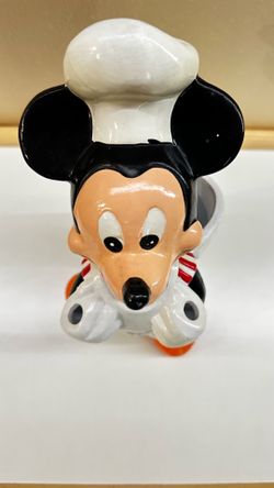 Vintage Disney Chef Mickey Mouse Ceramic Utensil Holder / Figurine