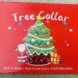 Red Glittery Christmas Tree Skirt