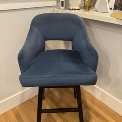 Blue Swivel Bar Stools