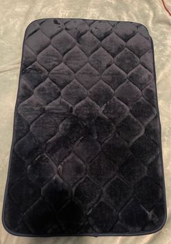 Blue bath mat