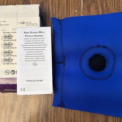NIB Pro Care Knee Support, With Patella Support, Blue XXL 
