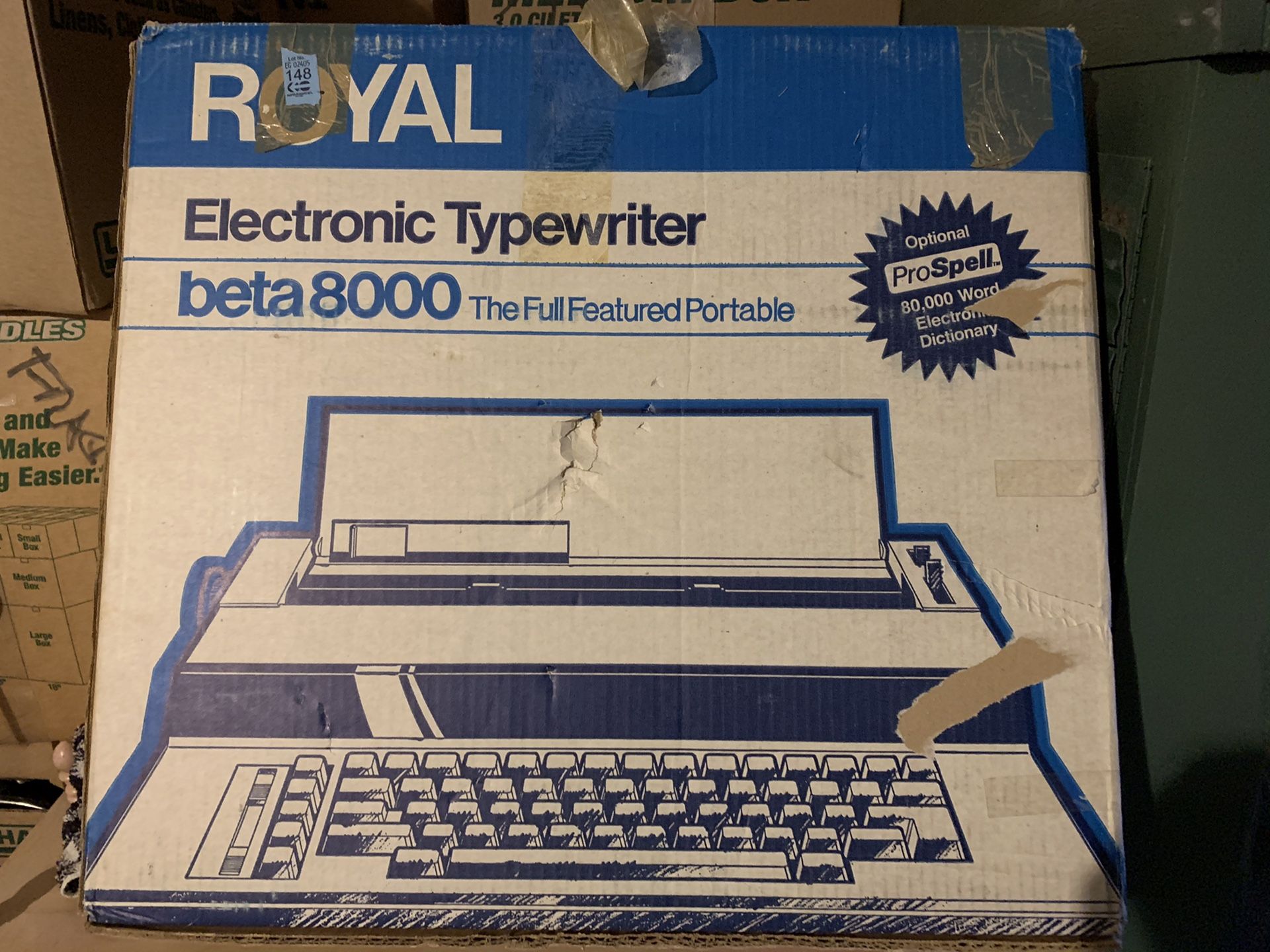 Old school electronic typewriter like brand new in box , used only a couple of times .