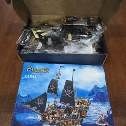 ZYLEGEN Pirate Ship Building Sets, Black Pearl Caribbean Pirate Ship 1328 Pieces