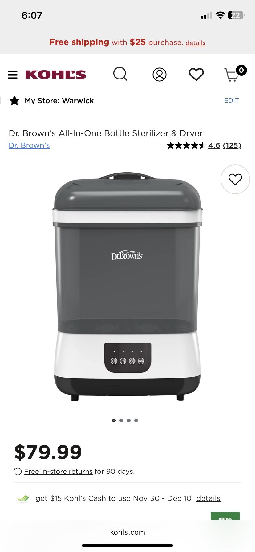 Dr. Browns Bottle Sterilizer And Dryer 