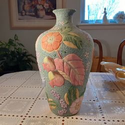 14,5 INCHES Tall Very Unique And Unusual LOOKING  VASE Super Nice 