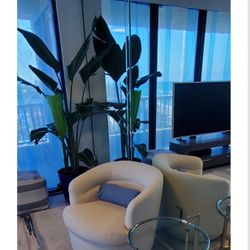 West Elm Chair And Side Table Like New Perfect Condition!