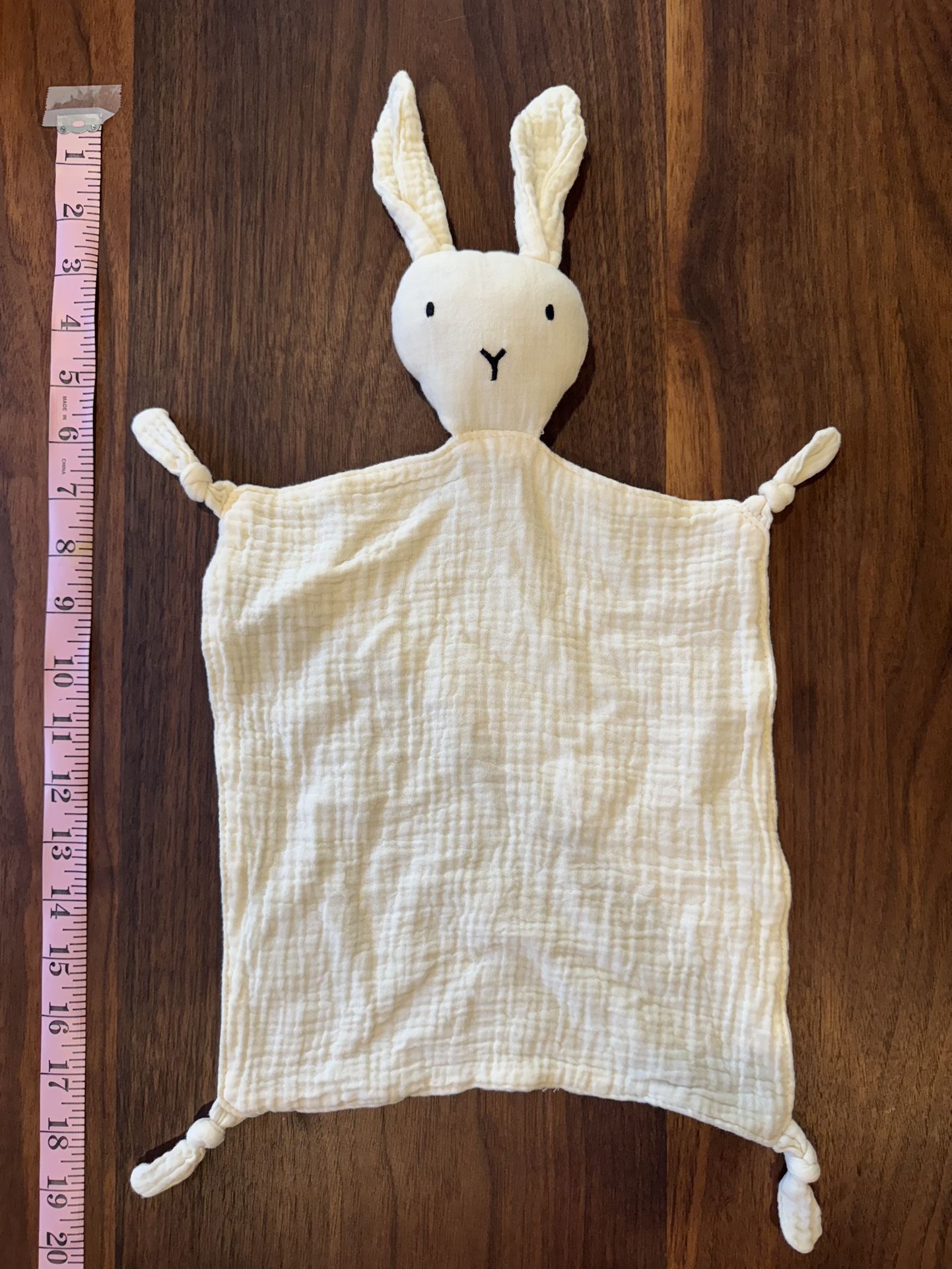 Khaki Bunny Lovey Blanket Stuffed Rabbit Plush