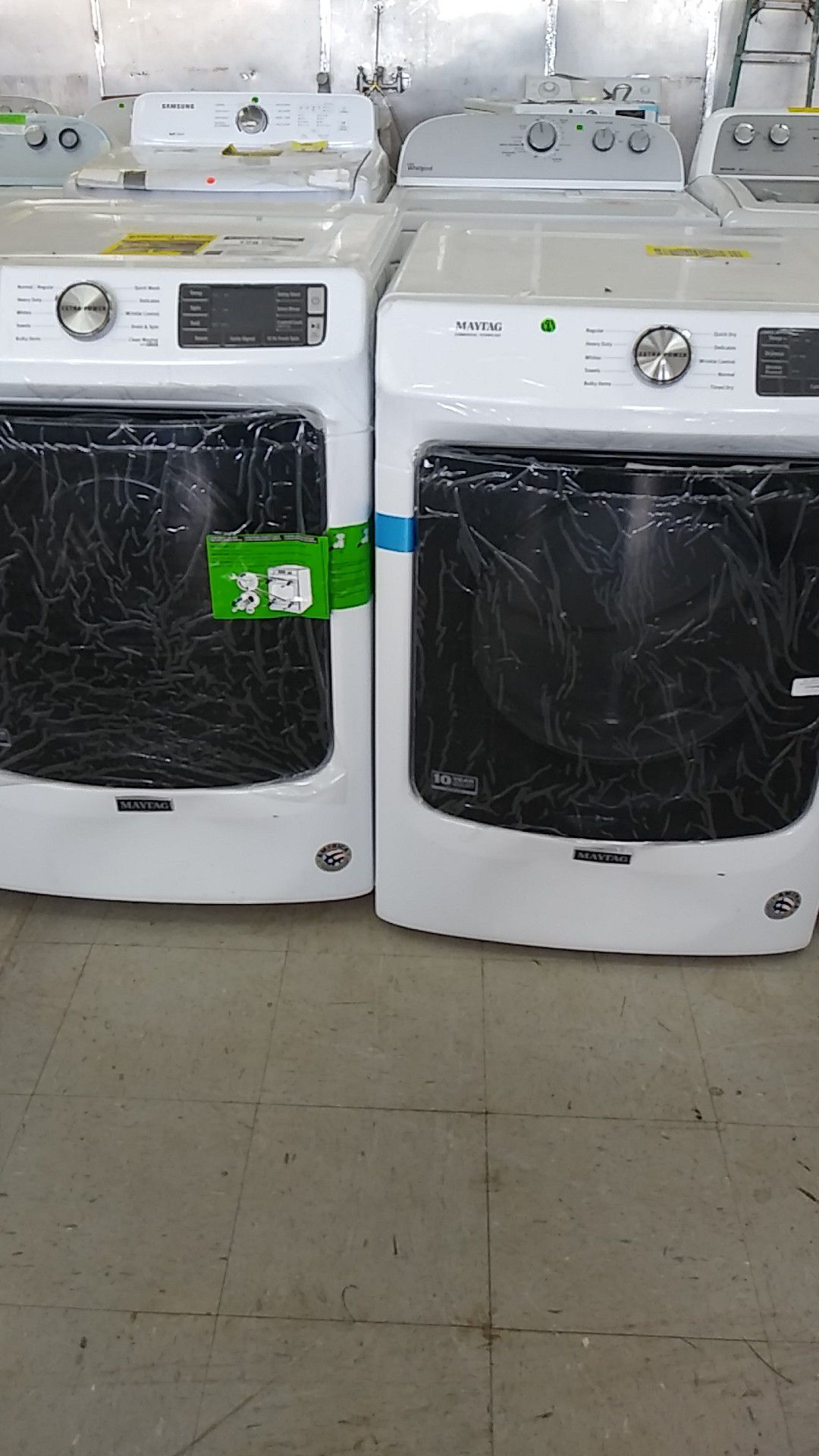 New Scratch n Dent Maytag Front Load Washer Dryer