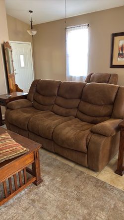 Sofa loveseat and recliner