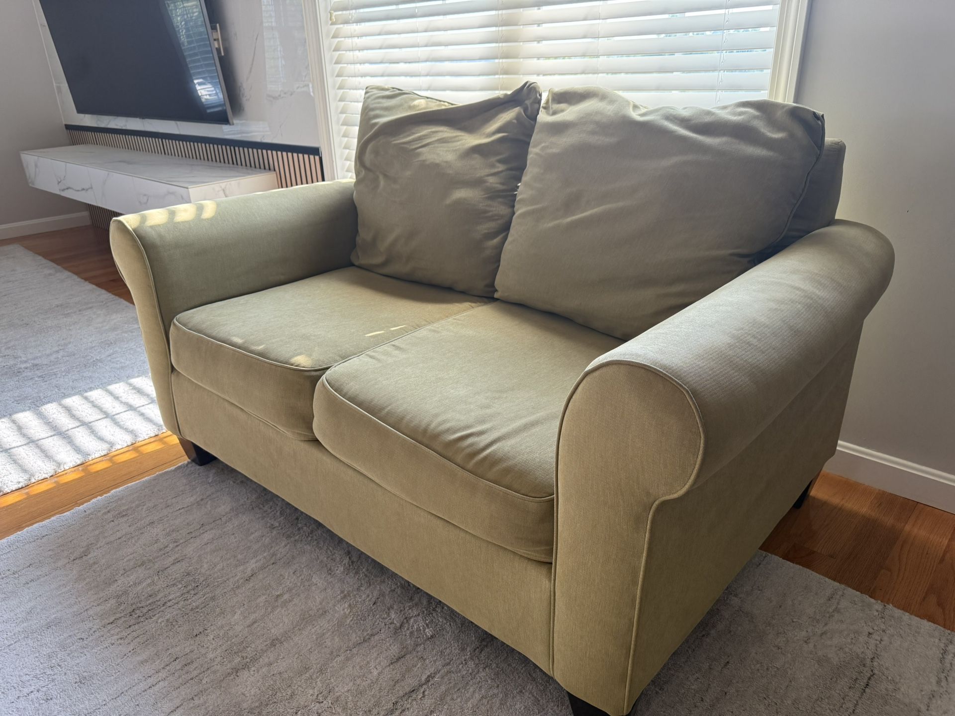 Green Sofa Couch from Jordan’s furniture