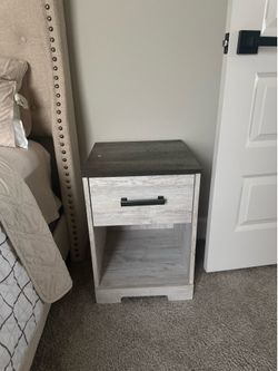Full size bed with drawers and night stands