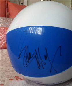 Eddie Money beach ball autograph