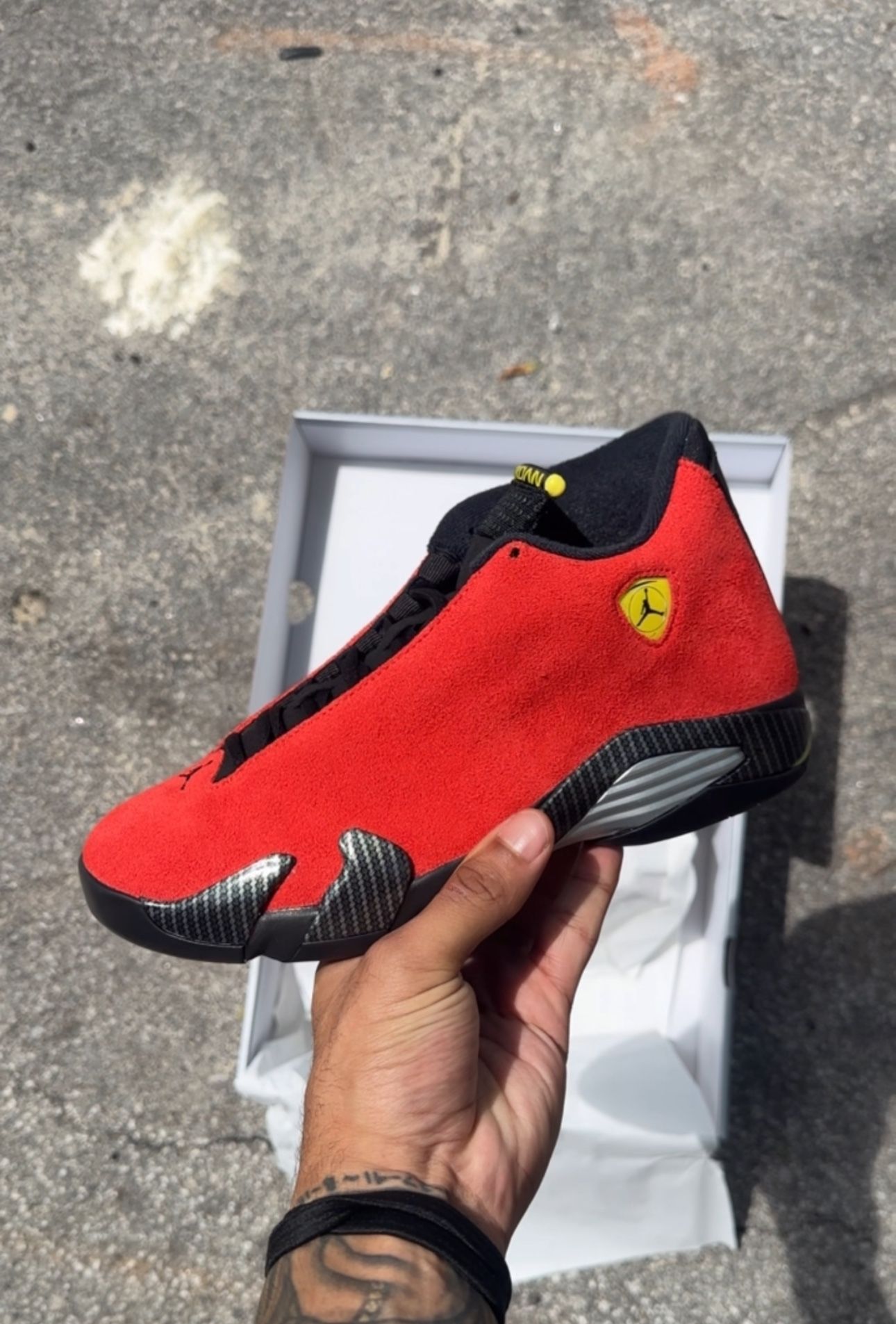 Jordan 14 Ferrari Sizes 8.5M, 9.5M, 10M, 10.5M, 13M