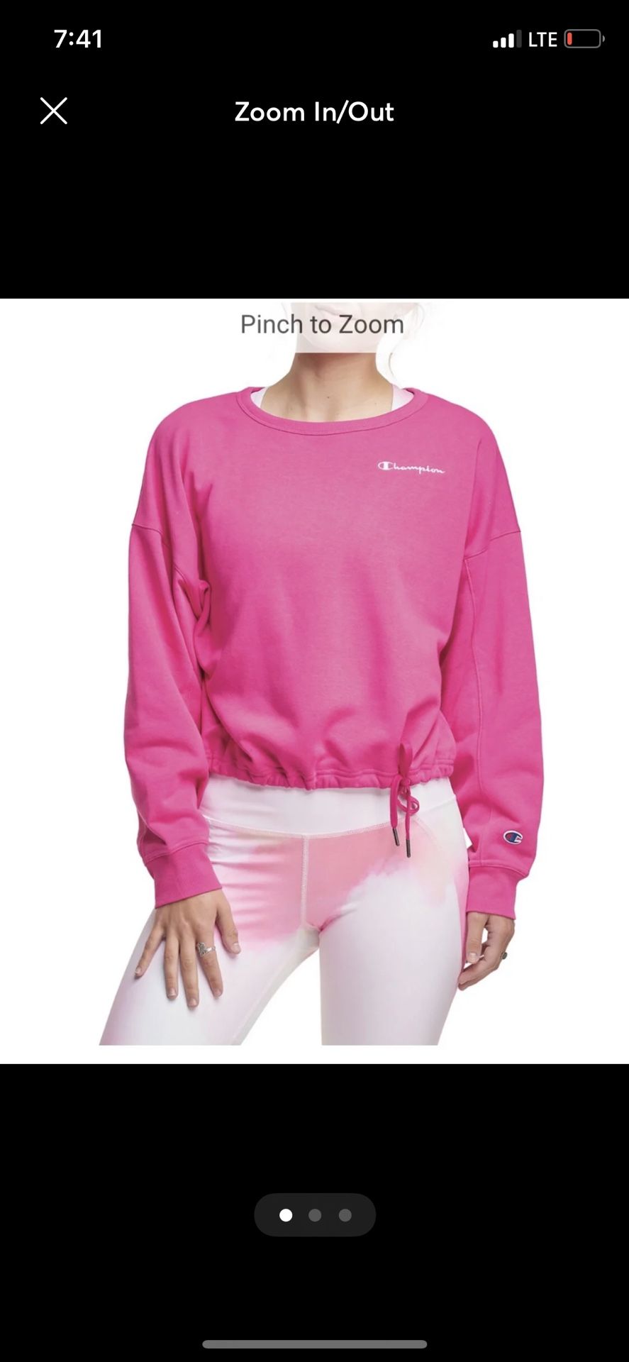 Champion Sweatshirt Pink M Size