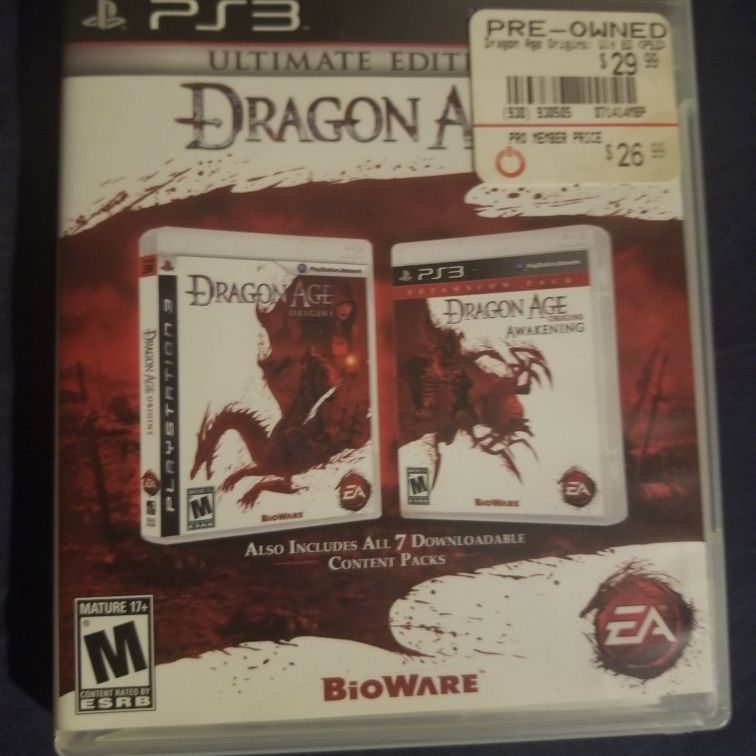 Dragon age sales ultimate edition ps3