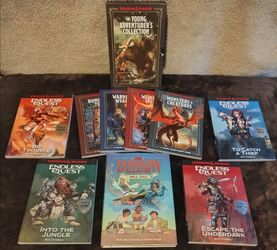 D&D Book Lot 9 Books Young Adventurers Box Set + Endless Quest + Dungeon Club